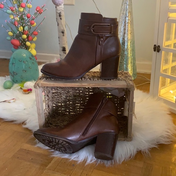 Brown boots ankle boots leather for women - Picture 1 of 11